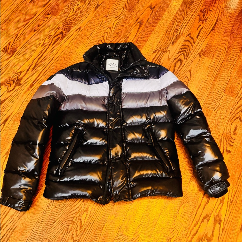 SAM Black and White Puffer Jacket